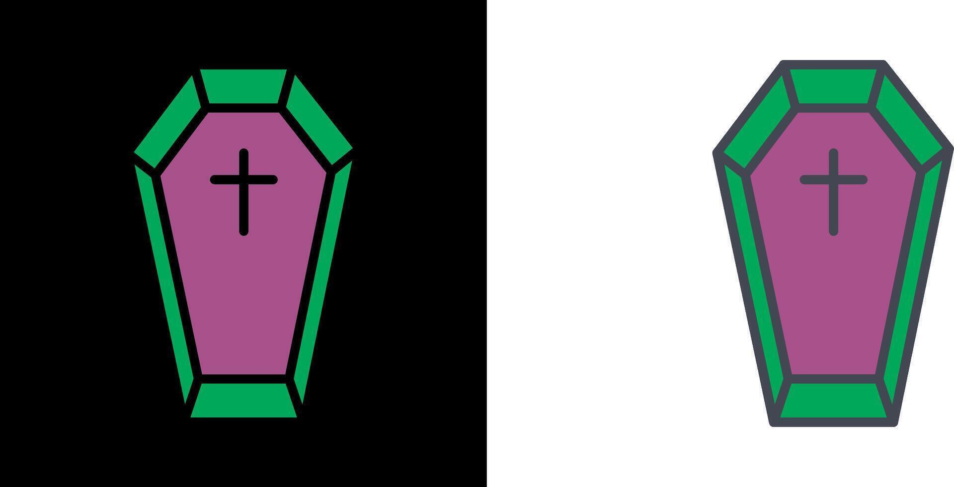 Coffin Icon Design vector