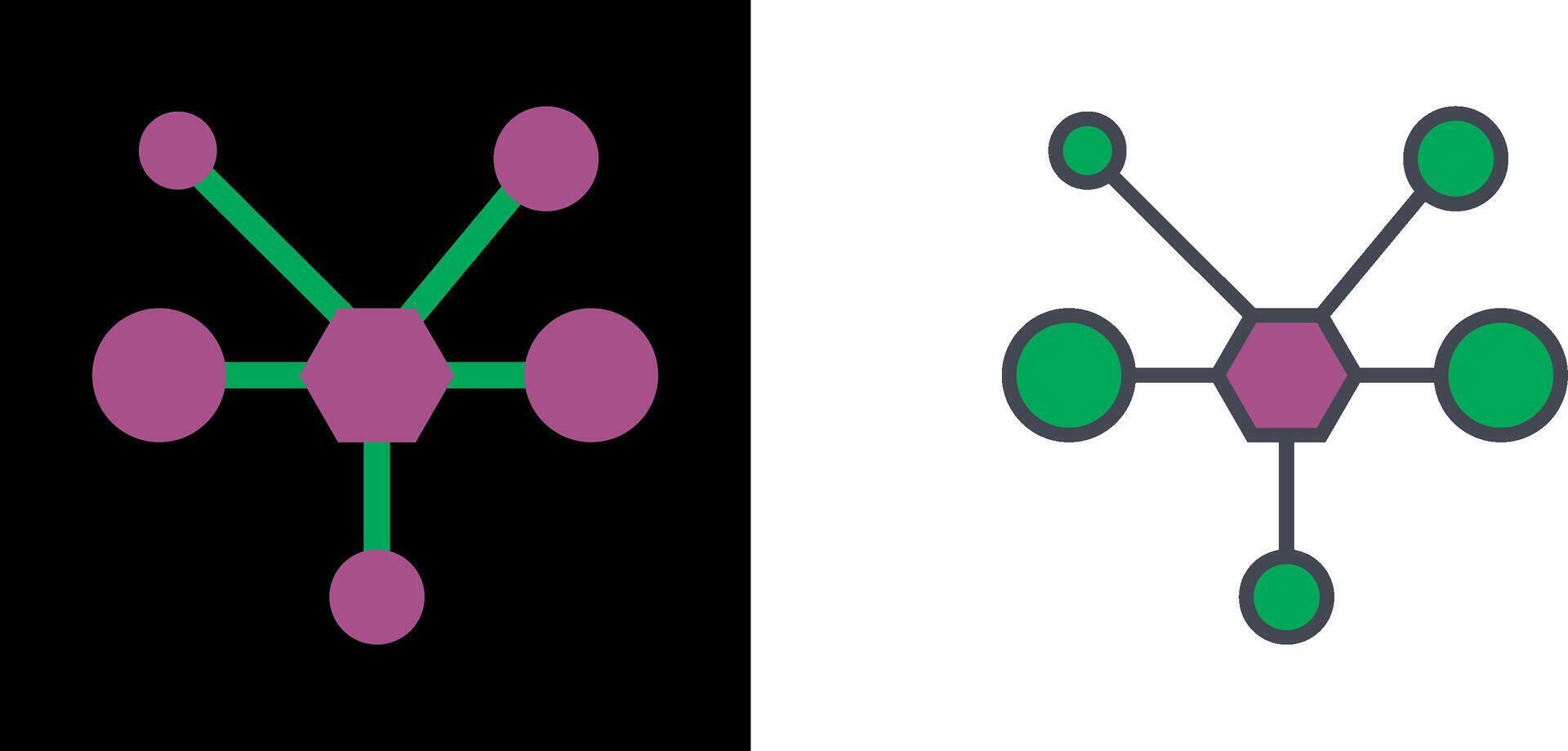 Molecule Icon Design vector