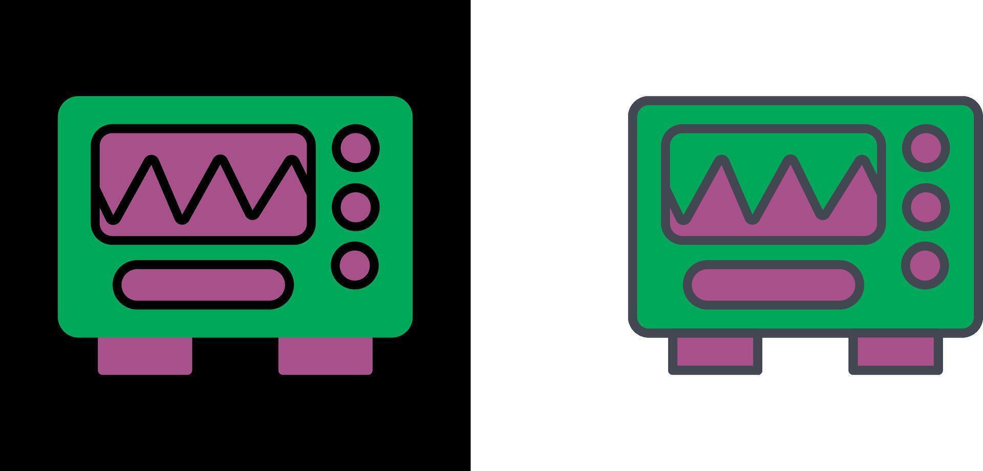 Oscilloscope Icon Design vector