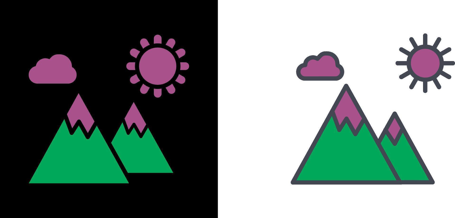 Mountain Icon Design vector