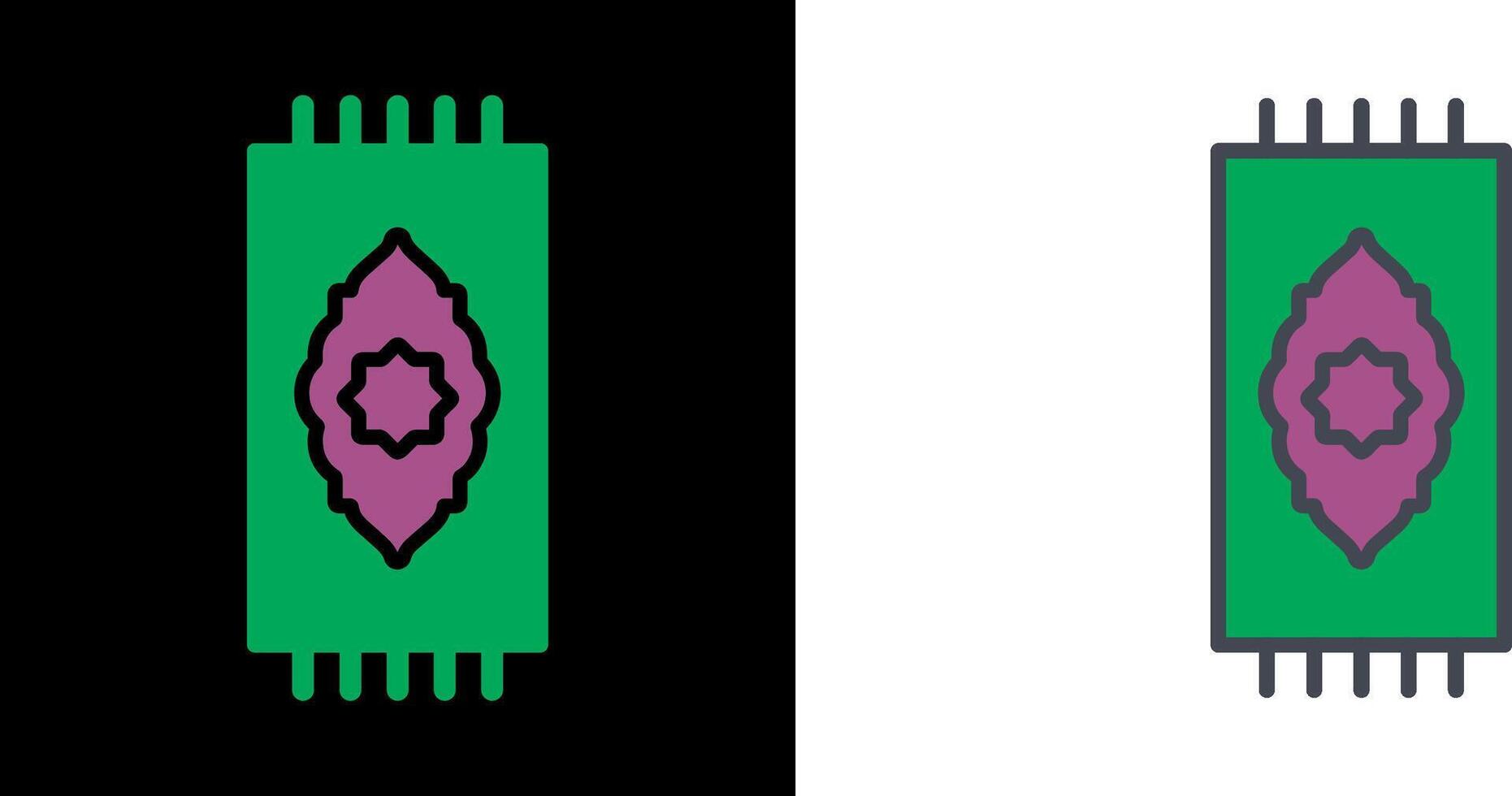 Prayer Rug Icon Design vector
