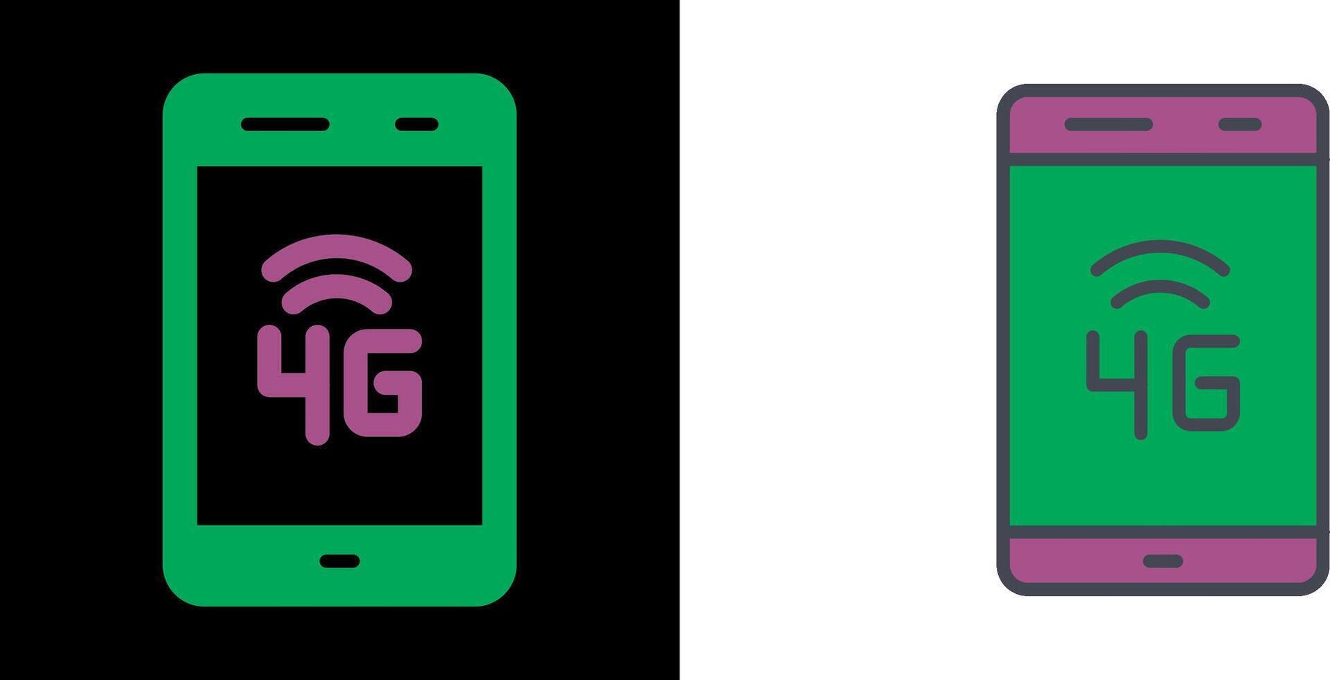 4G Icon Design vector