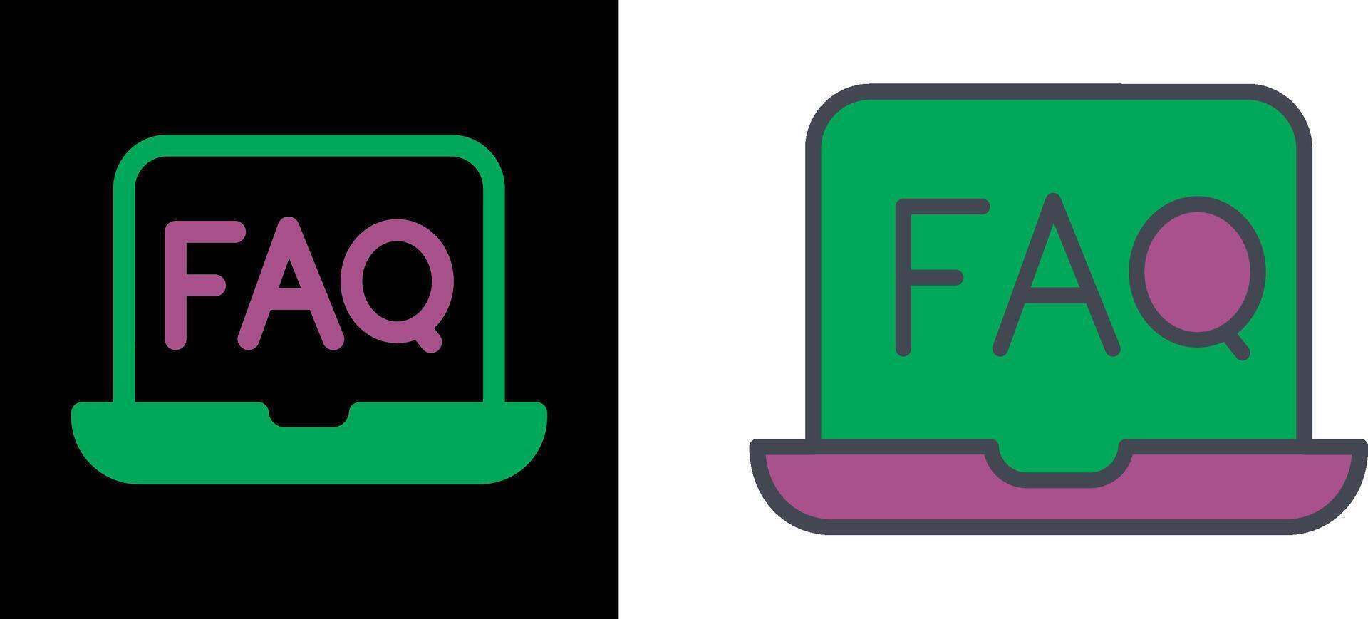 FAQ Icon Design vector