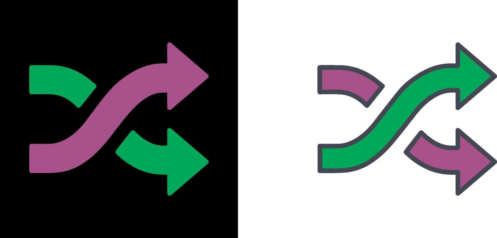 Shuffle Icon Design vector