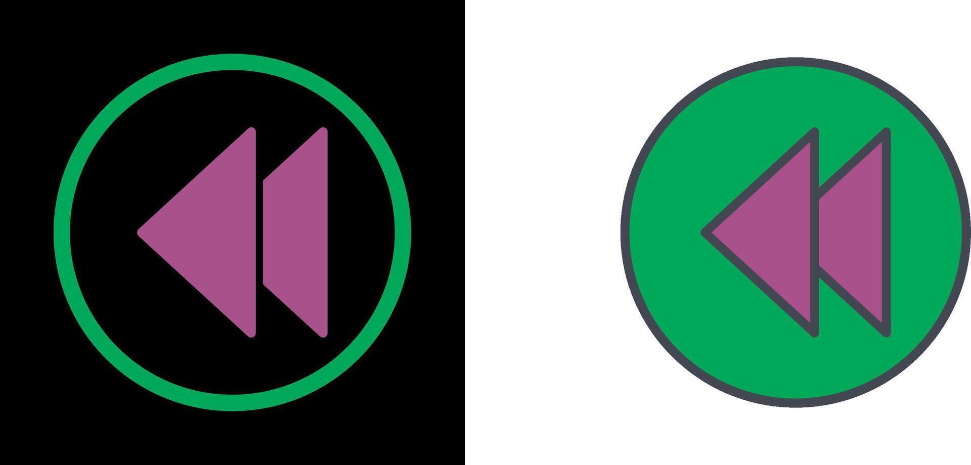 Previous Icon Design vector