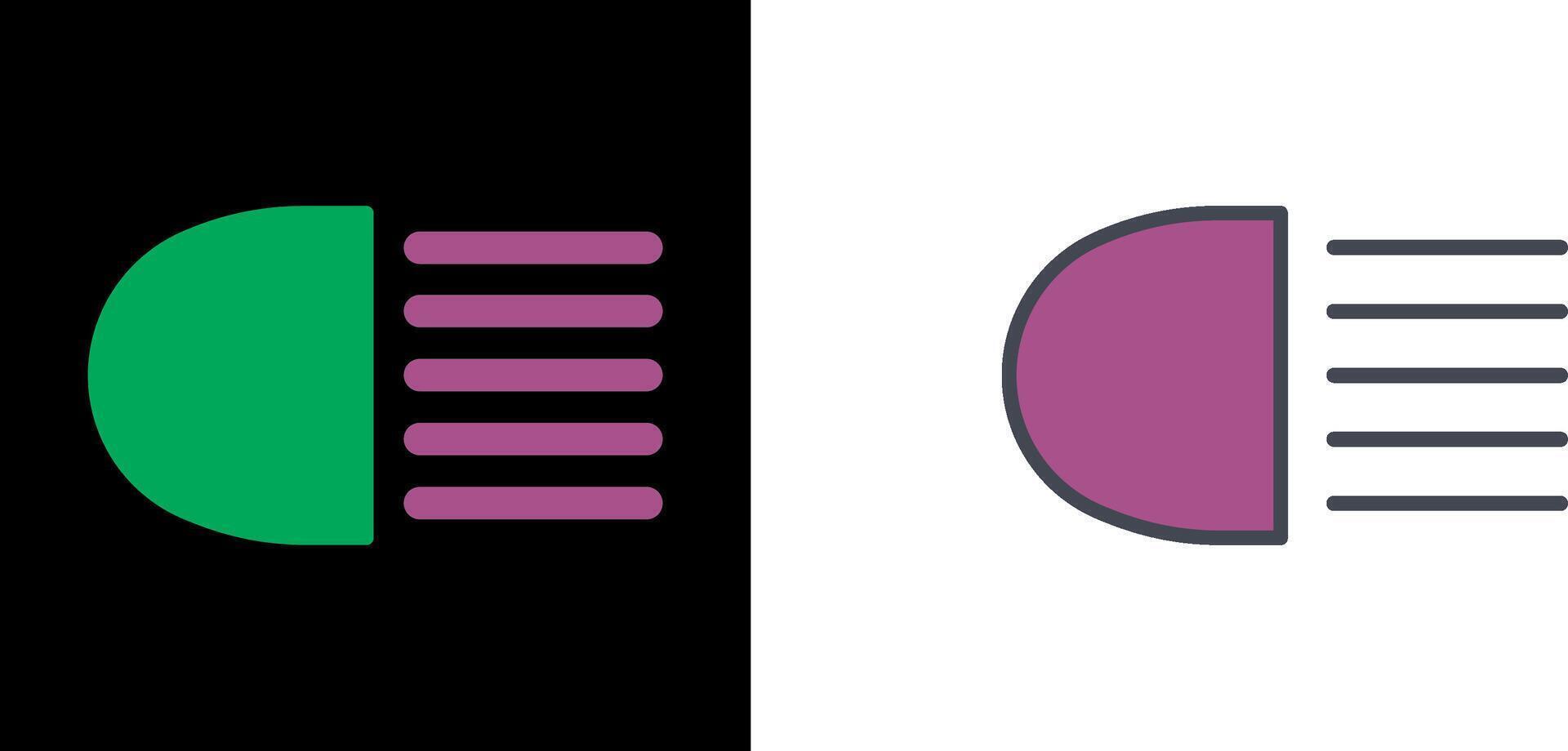 Headlight Icon Design vector