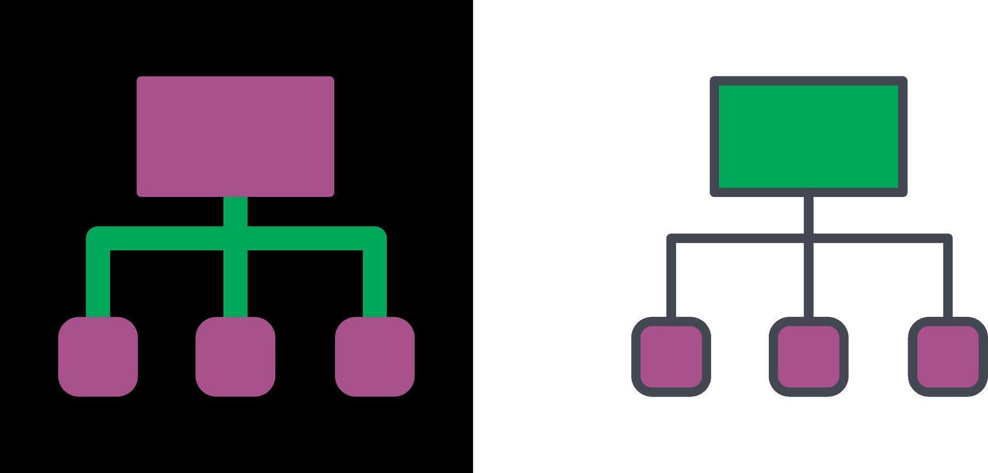 diseño de icono de diagrama de flujo vector