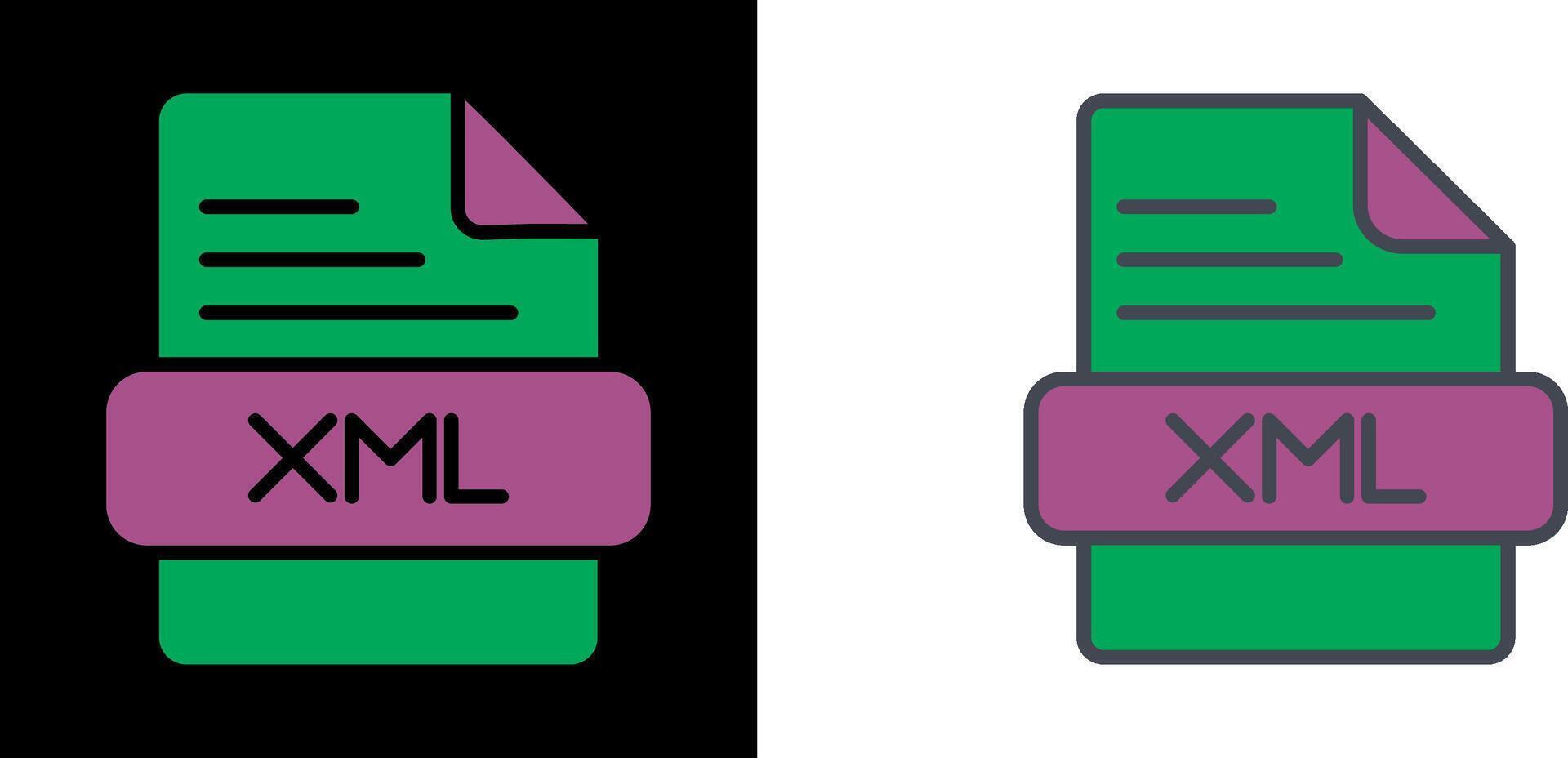 xml icono diseño vector