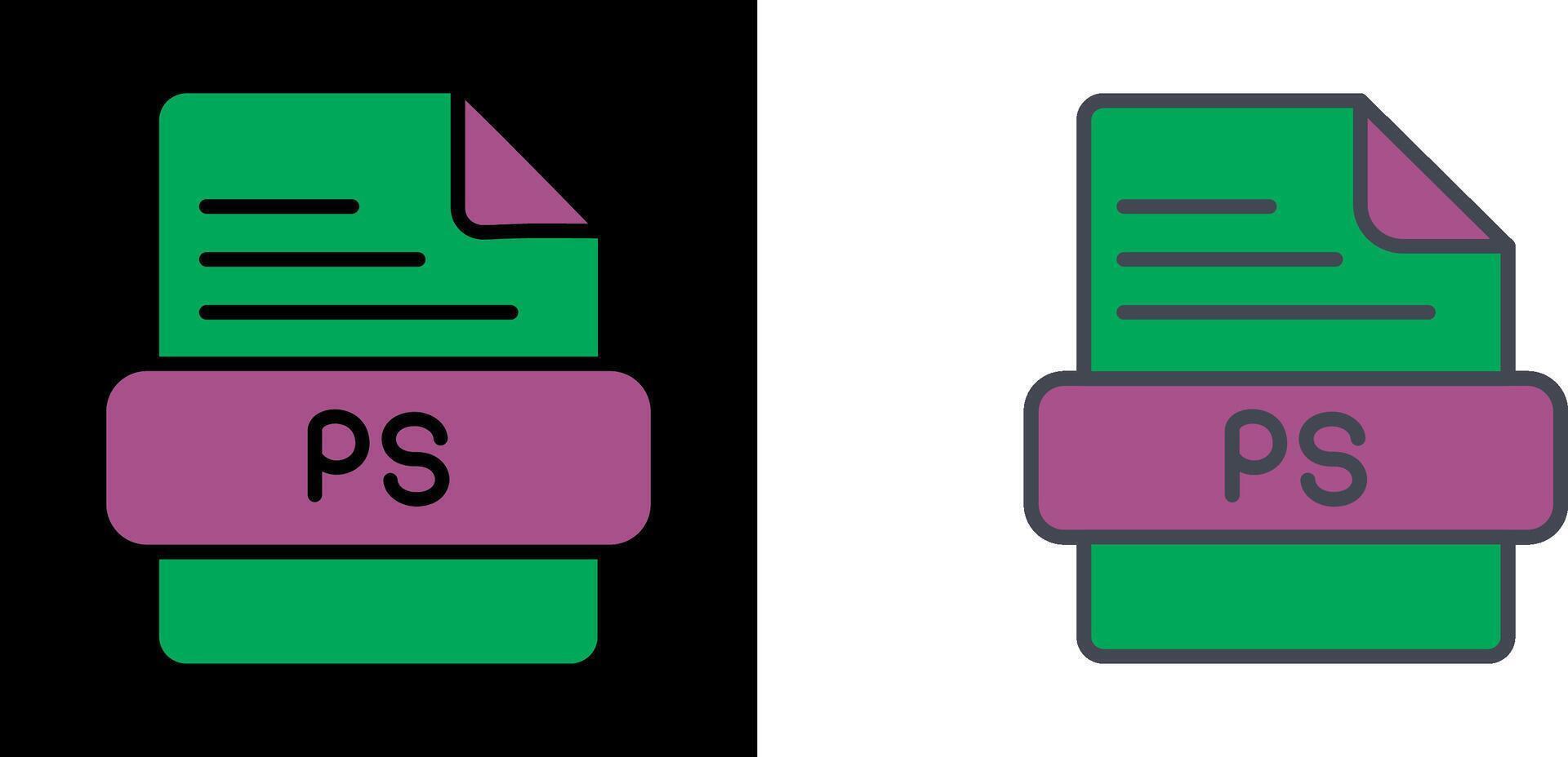 PS Icon Design vector