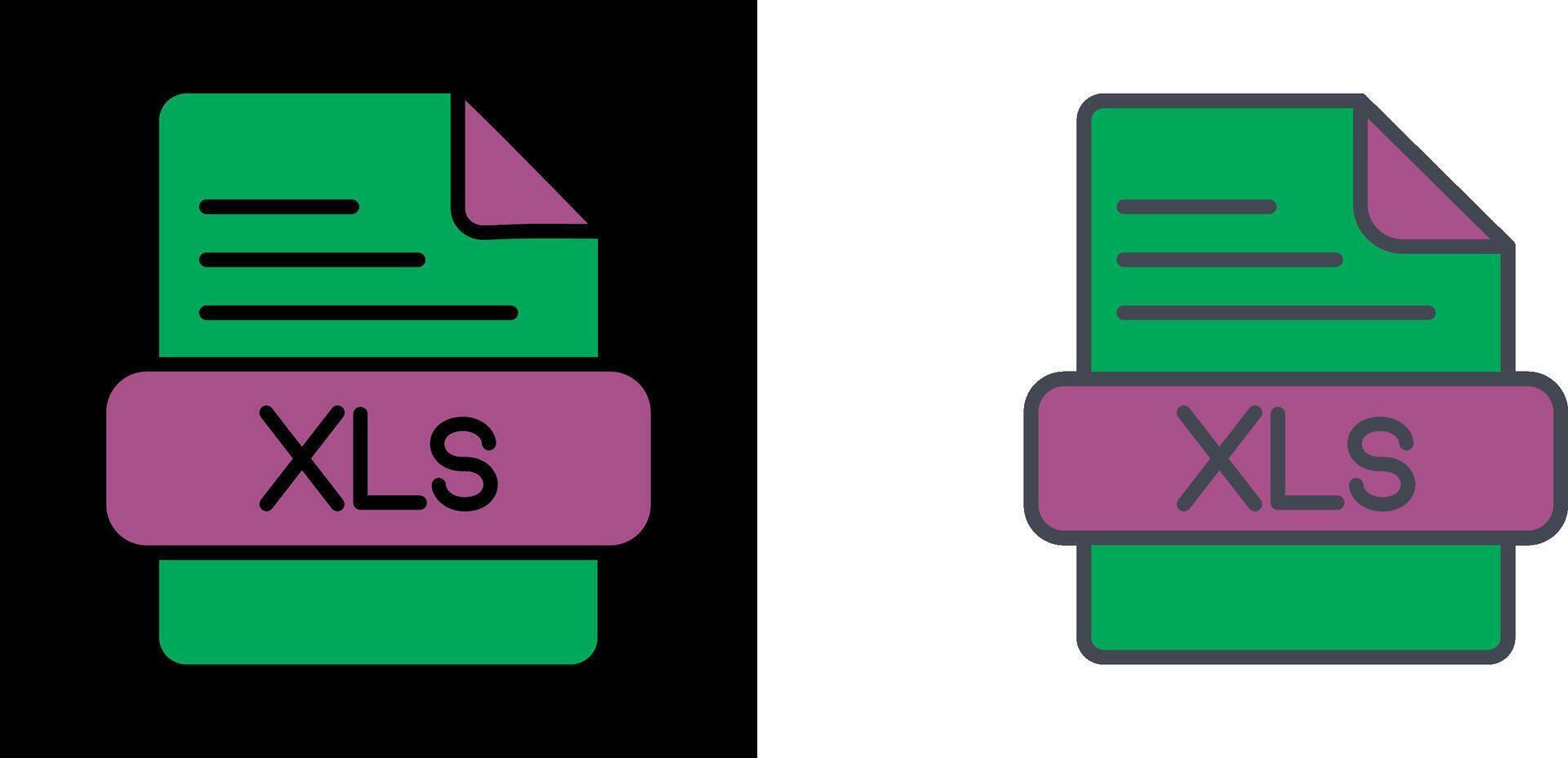 XLS Icon Design vector