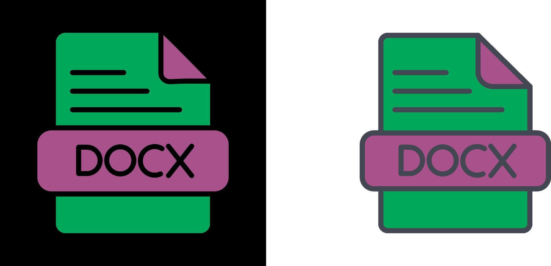 DOCX Icon Design vector