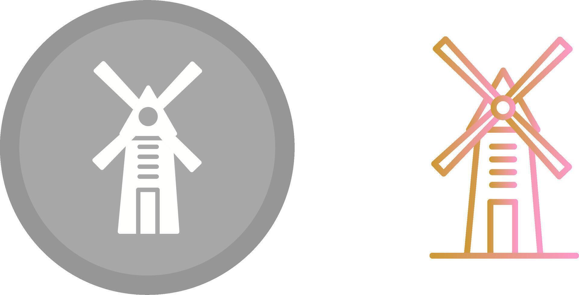 Windmill Icon Design vector