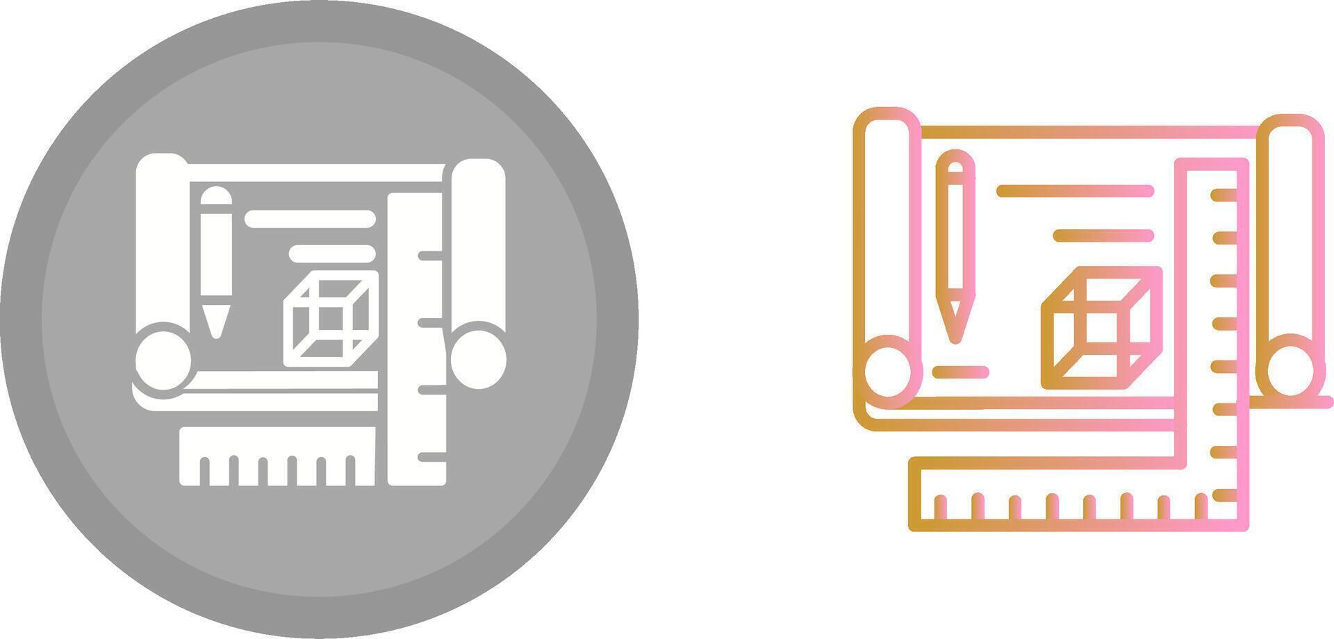 Blueprints Icon Design vector