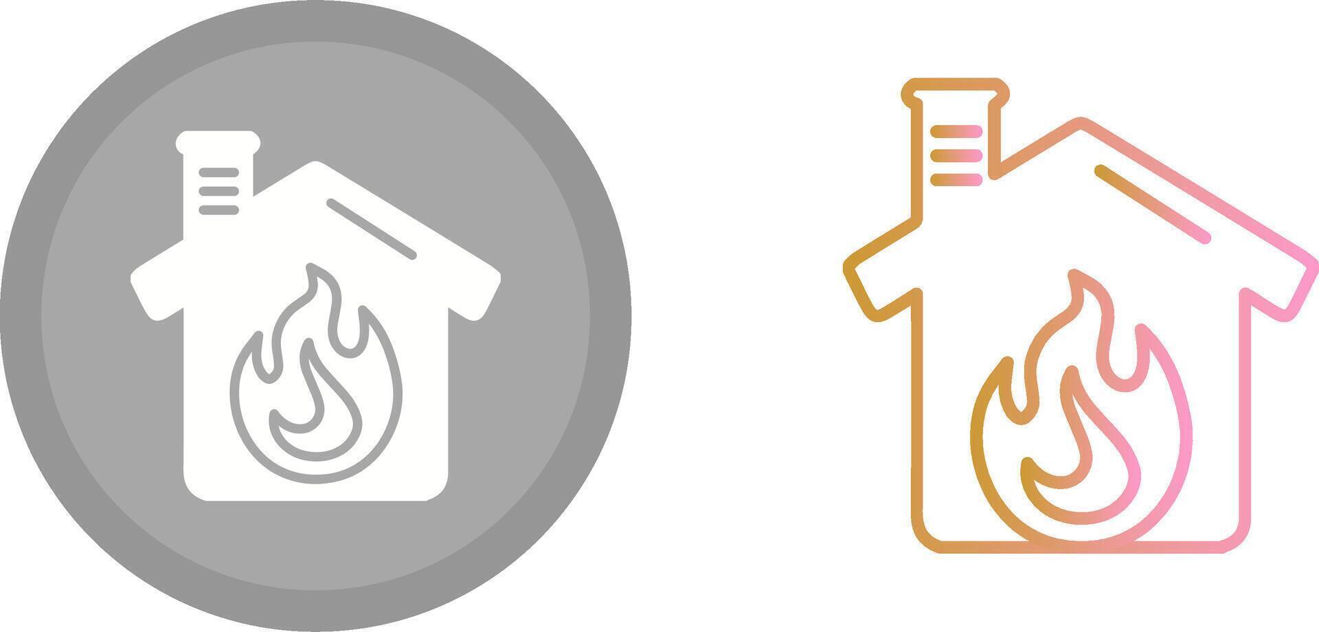 Housefire Icon Design vector