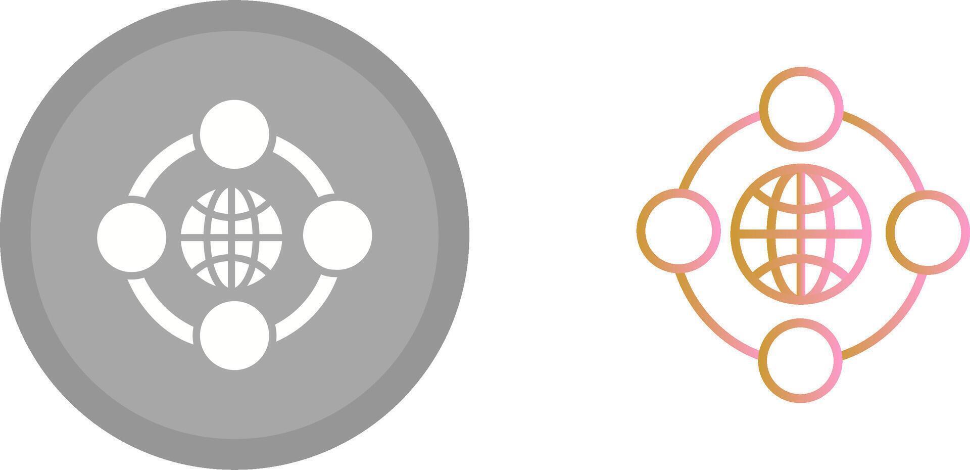 Network Icon Design vector