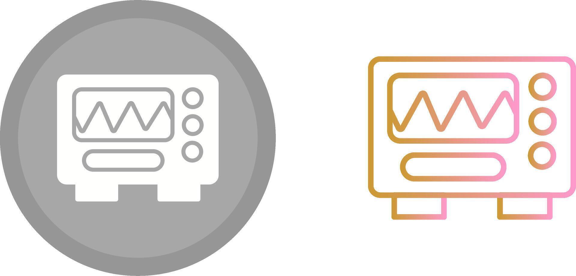 Oscilloscope Icon Design vector