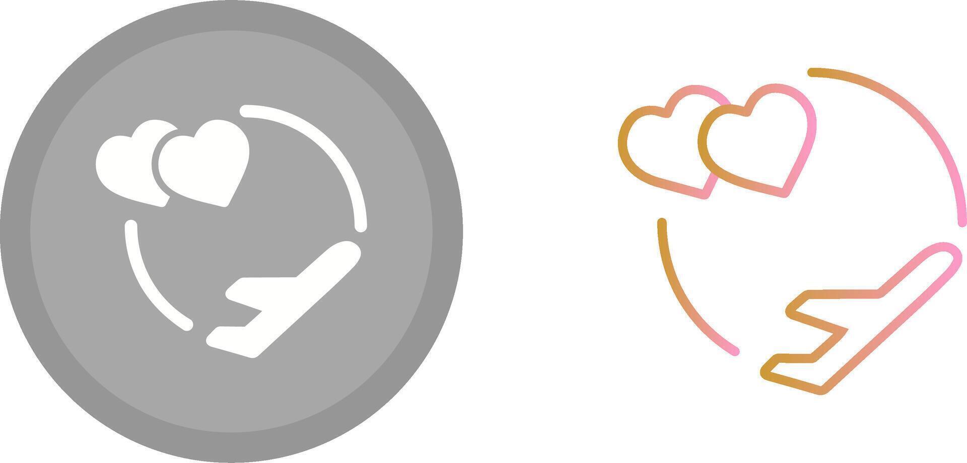 Honeymoon Icon Design vector