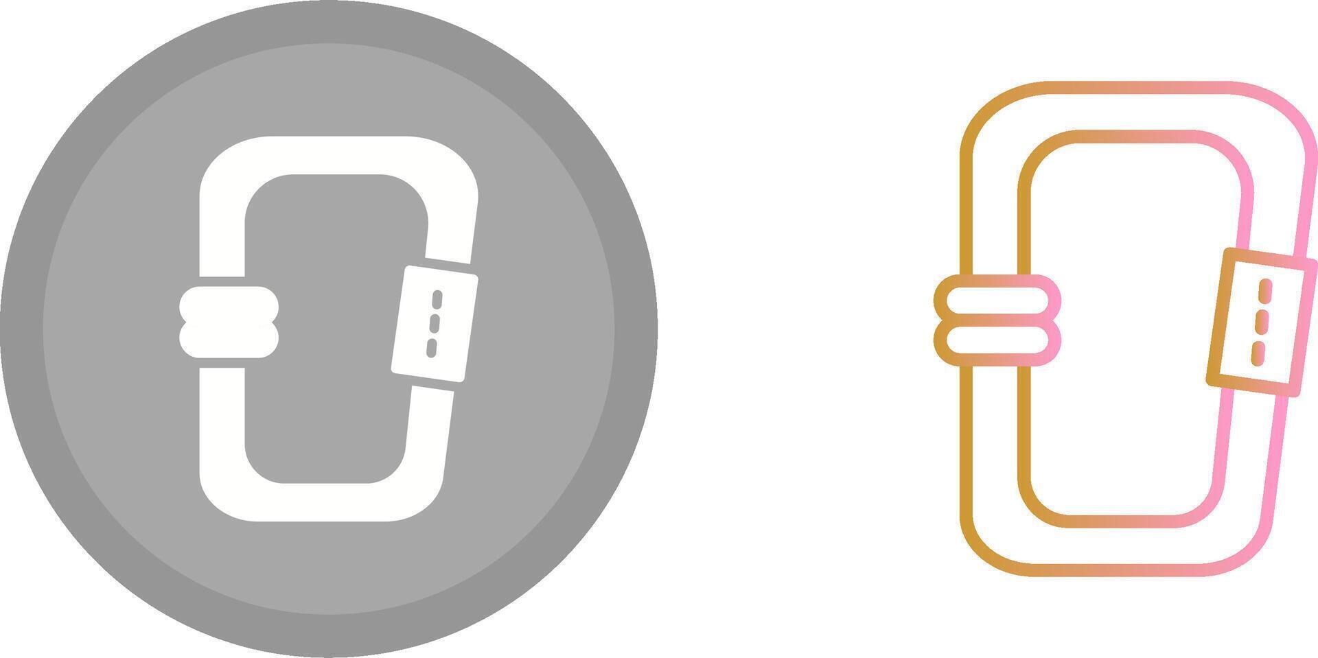 Carabiner Icon Design vector