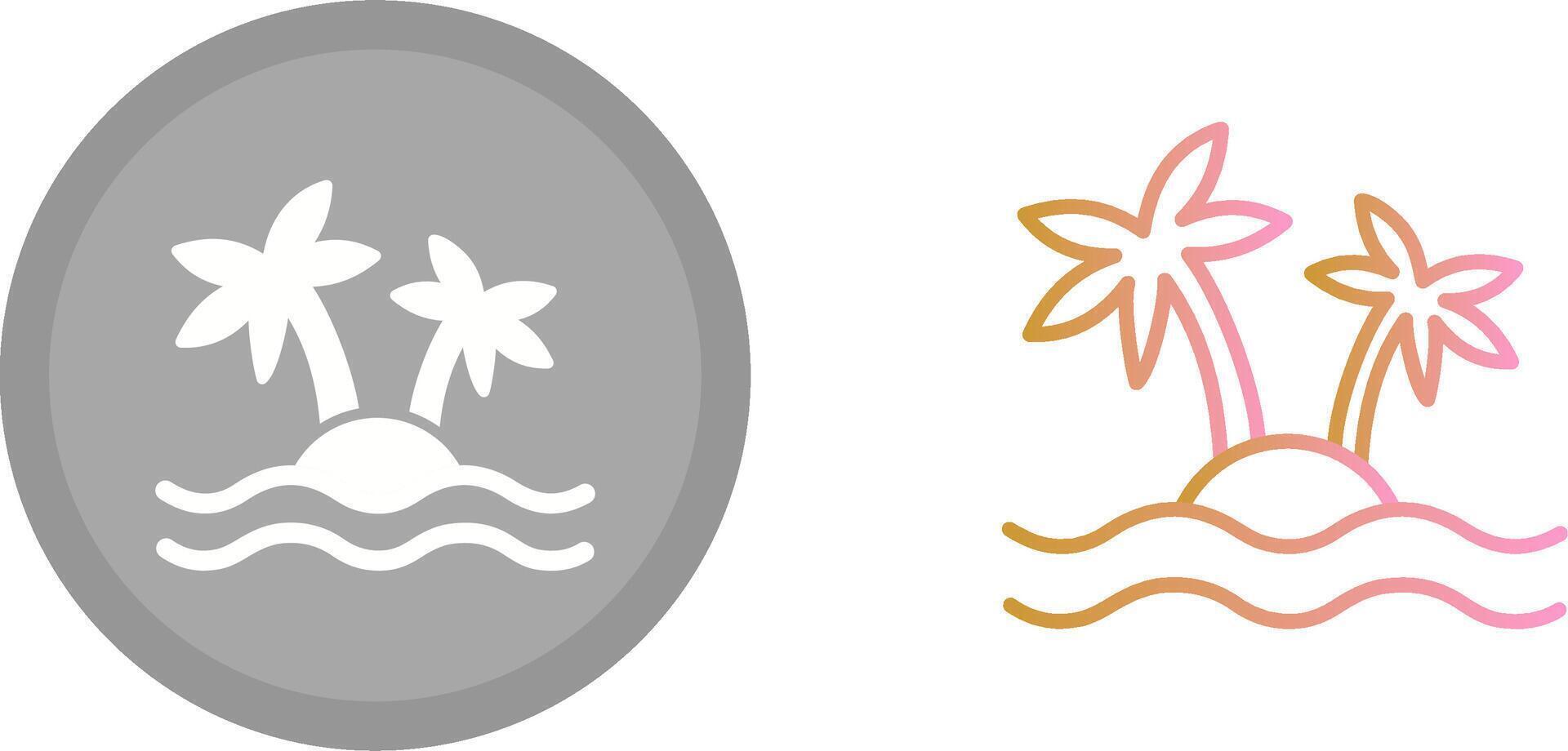 Island Icon Design vector