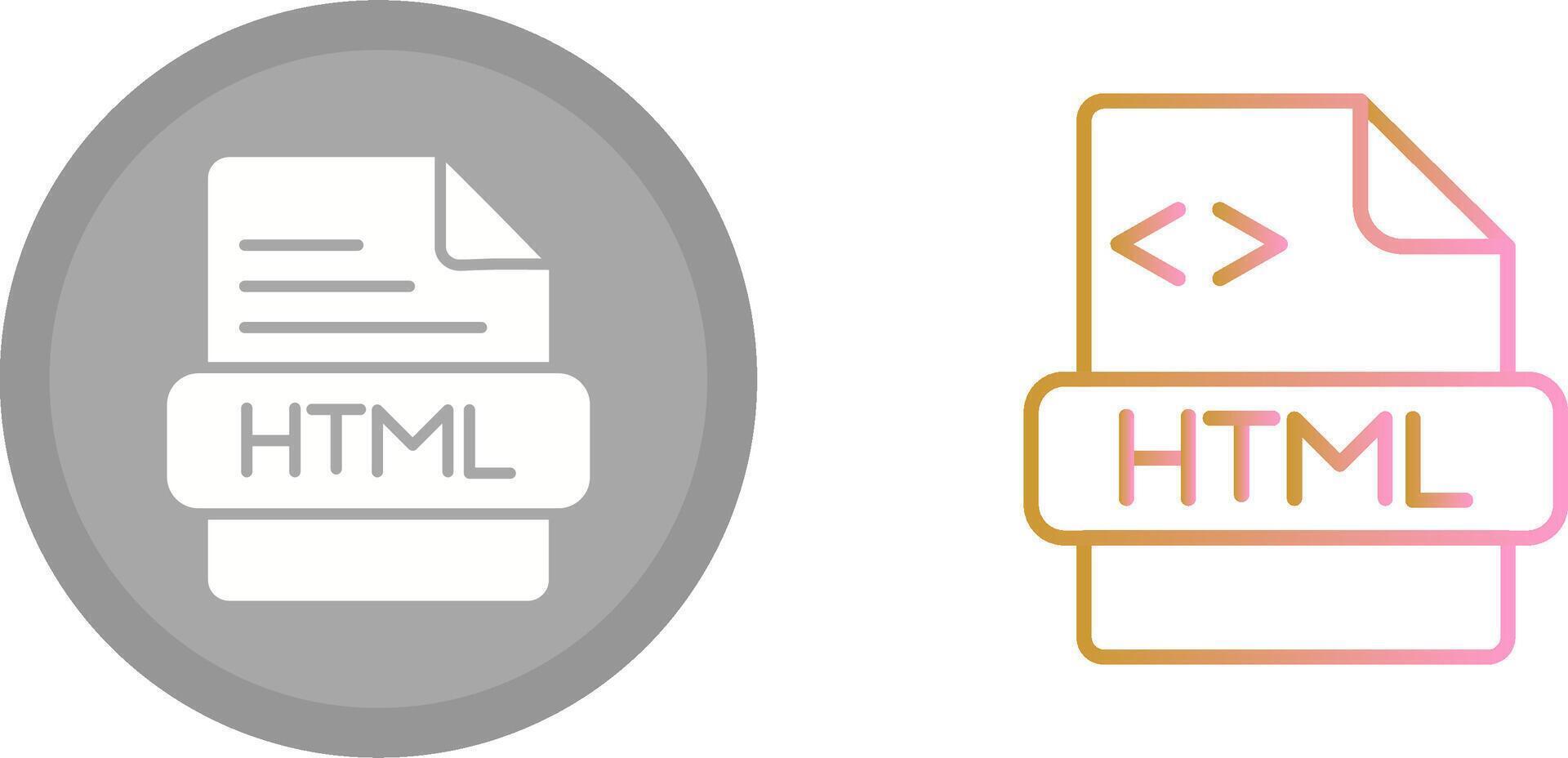 HTML Icon Design vector