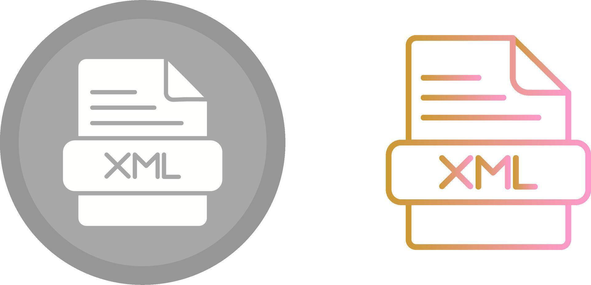 XML Icon Design vector