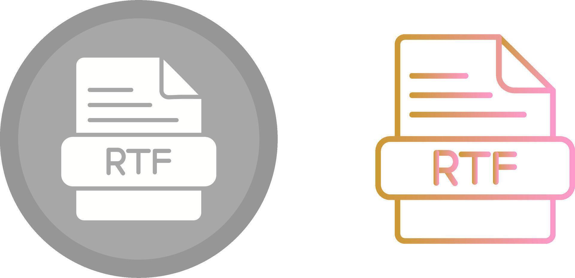 RTF Icon Design vector