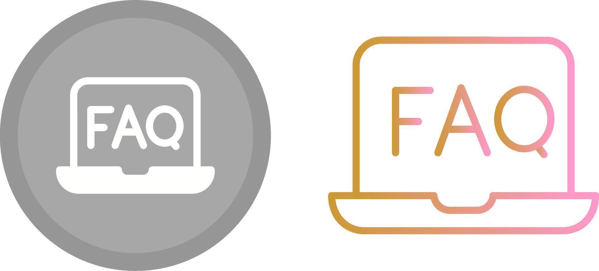 FAQ Icon Design vector