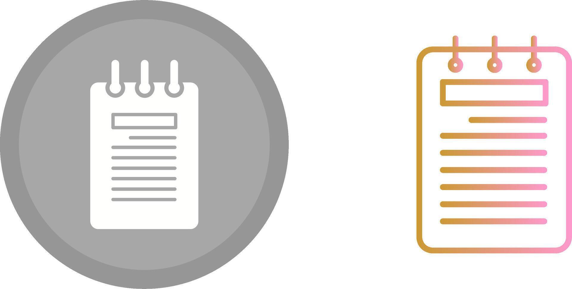 Notepad Icon Design vector