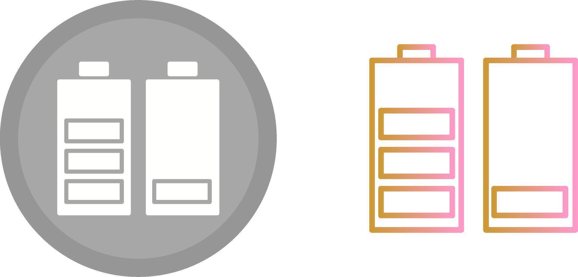 Batteries Icon Design vector