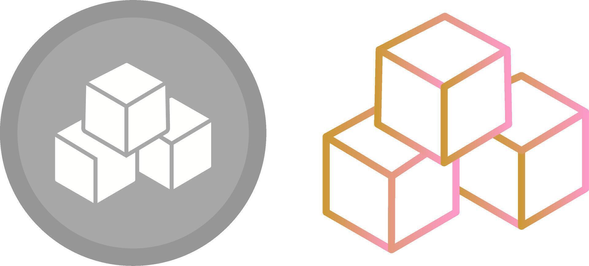 Block Icon Design vector