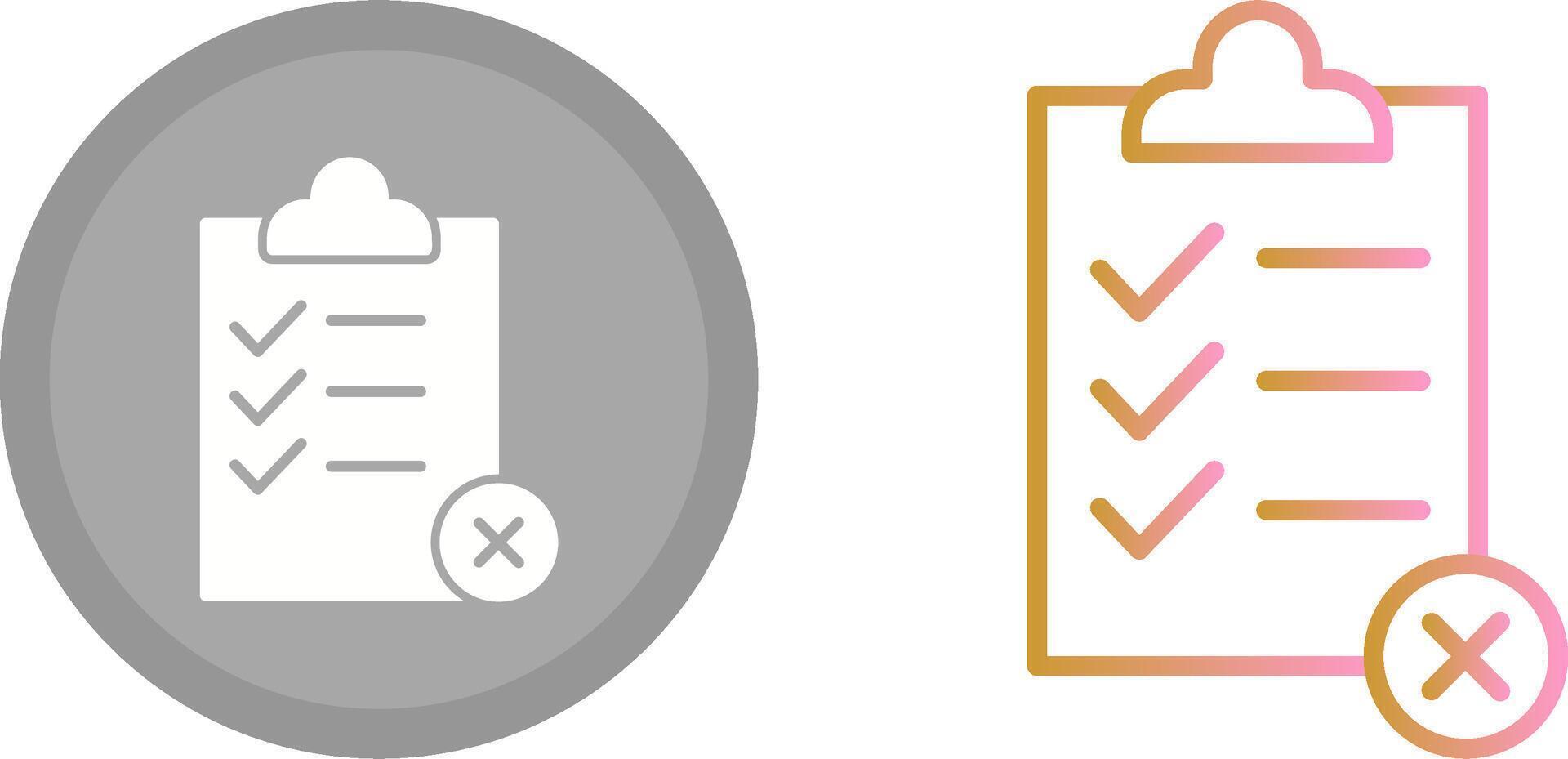 Rejected Icon Design vector
