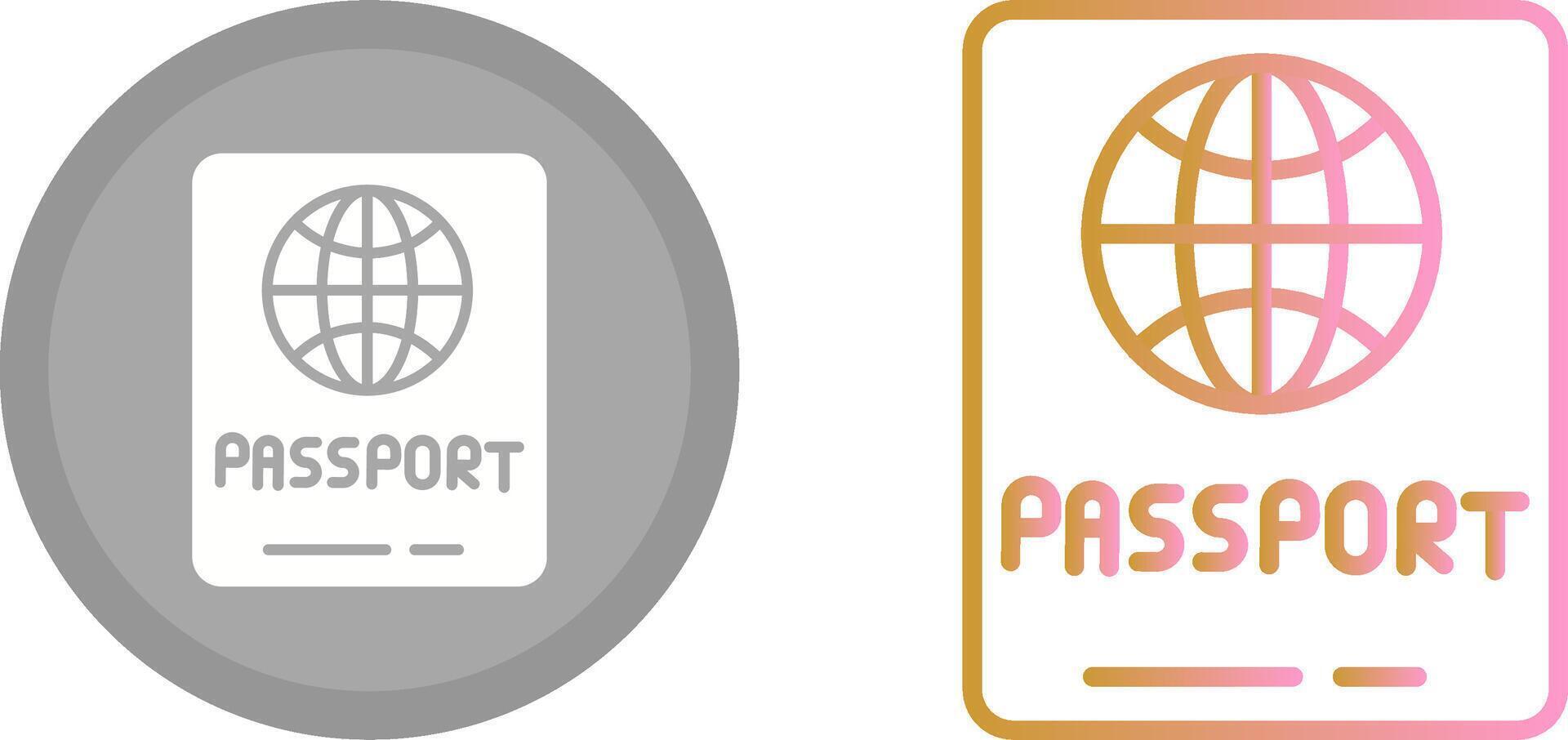 Passport Icon Design vector