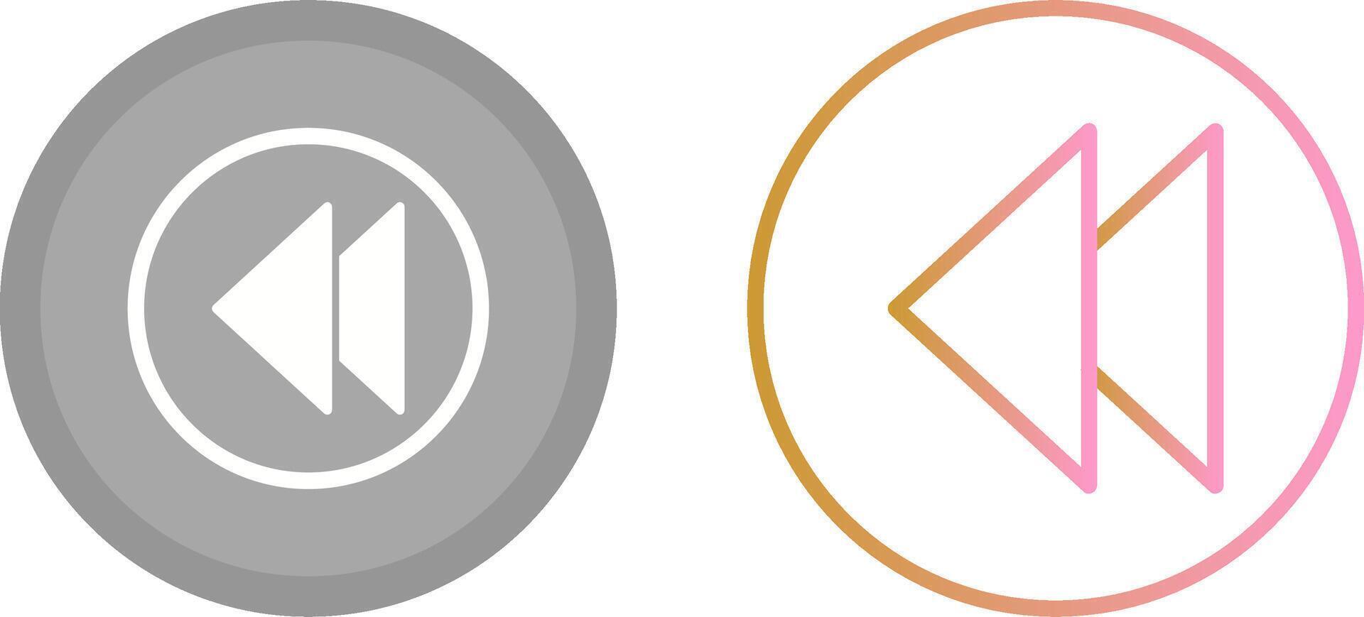 Previous Icon Design vector