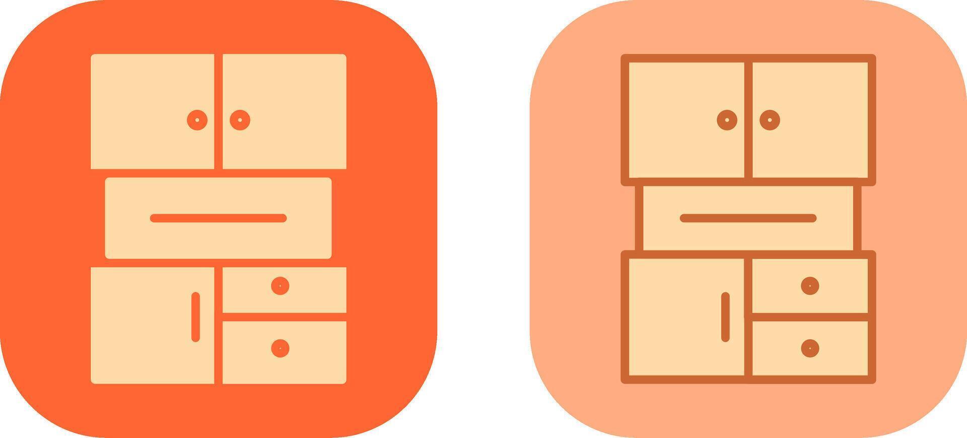 Cabinets Icon Design vector