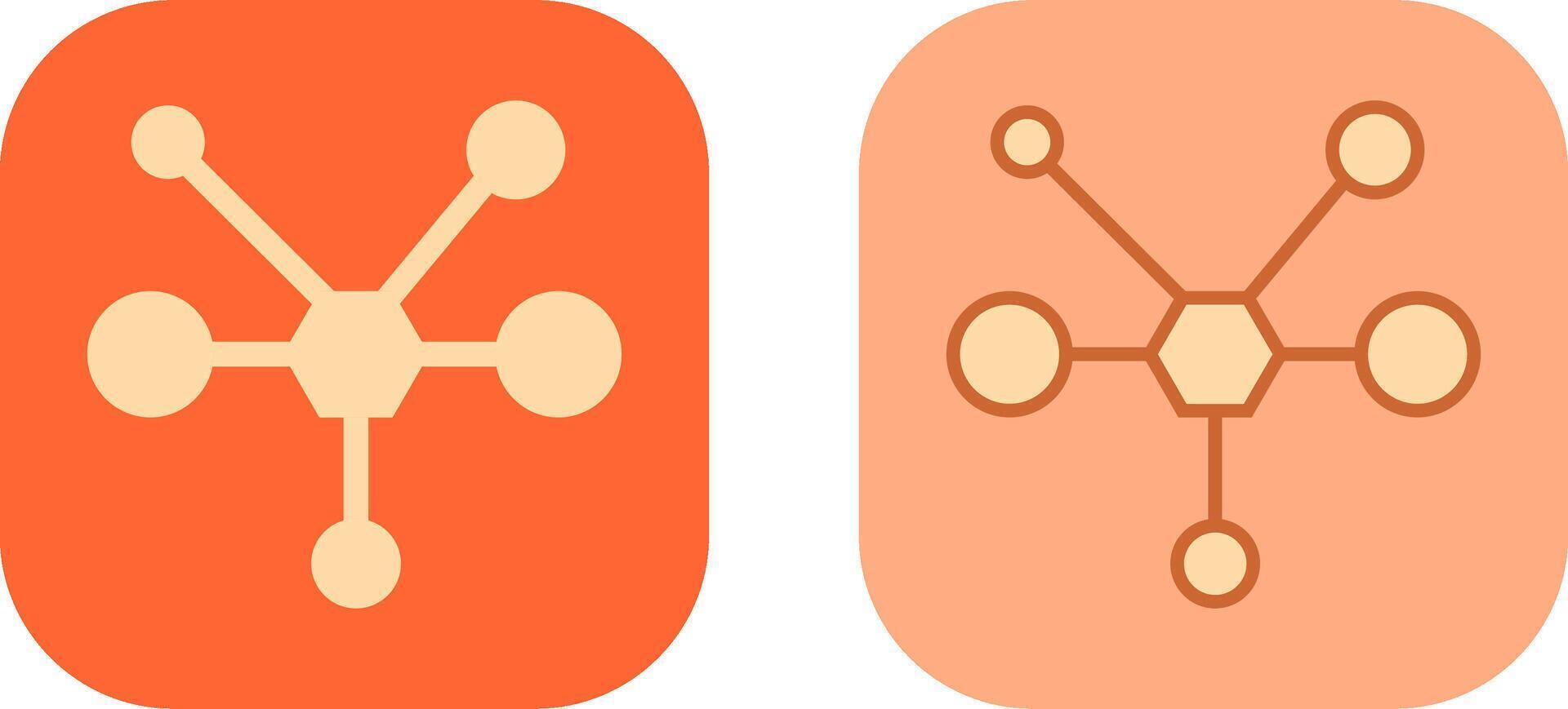 Molecule Icon Design vector
