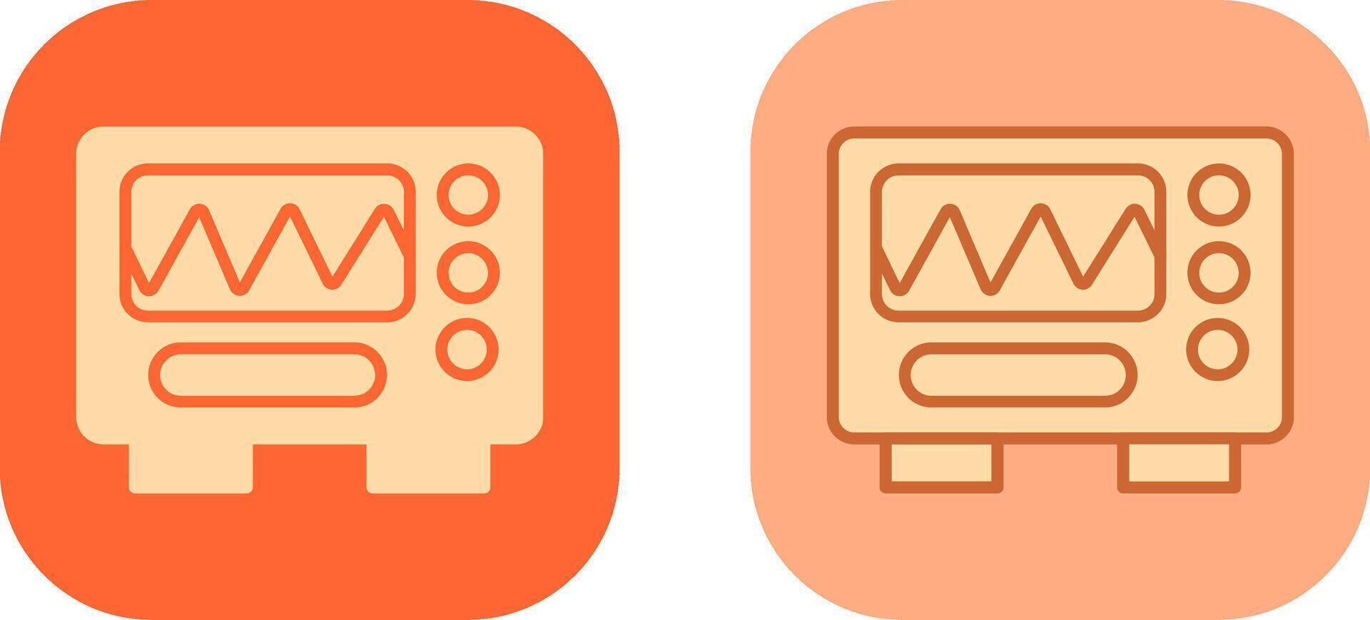 Oscilloscope Icon Design vector