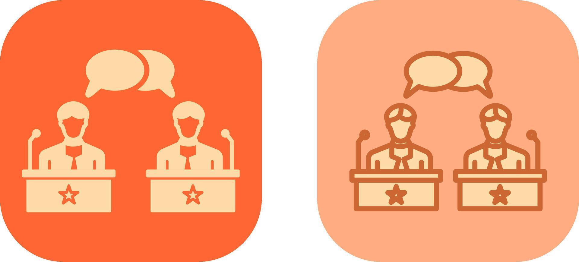 diseño de icono de debate vector