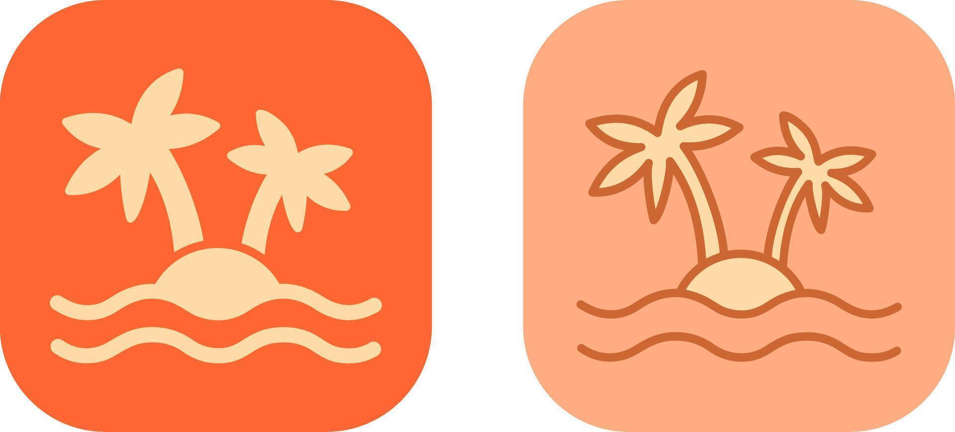 Island Icon Design vector
