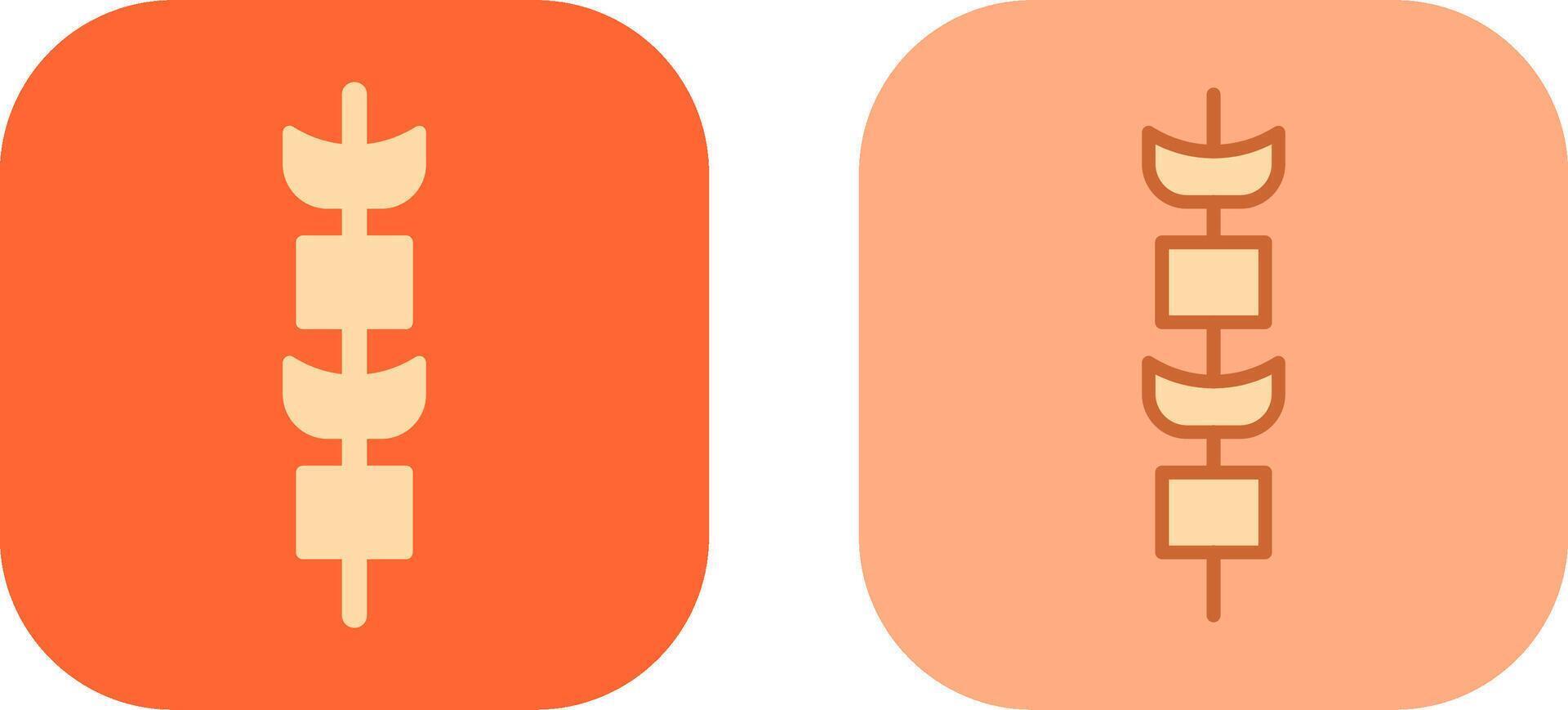 Kebab Icon Design vector