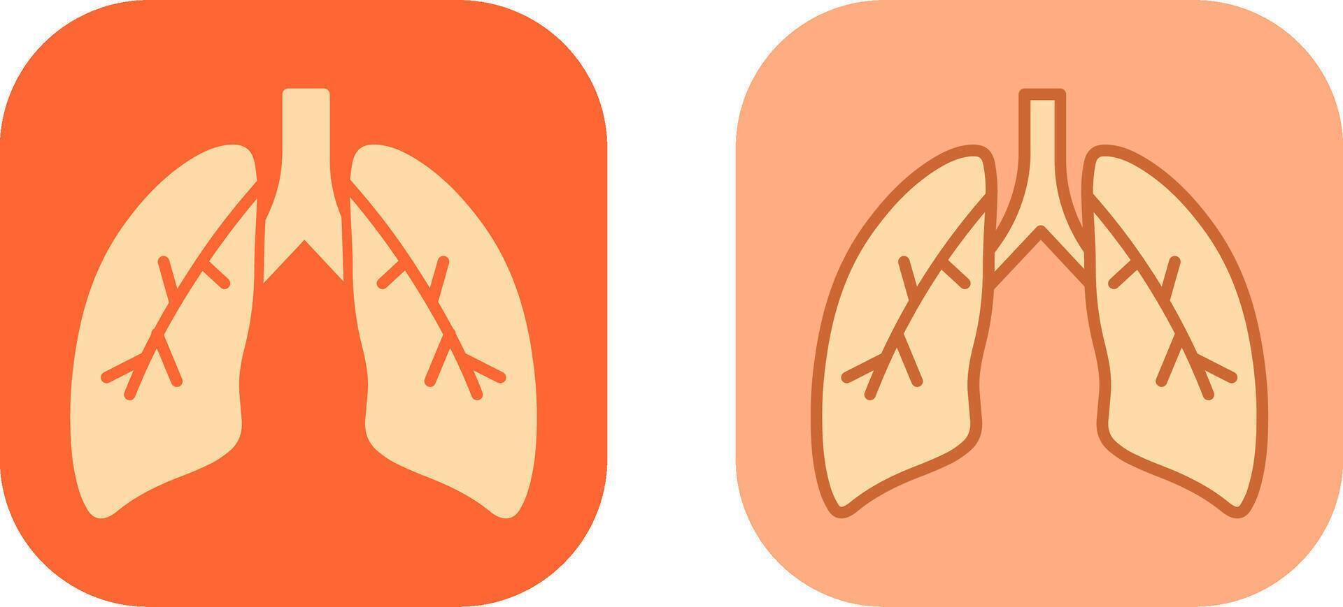 Lungs Icon Design vector