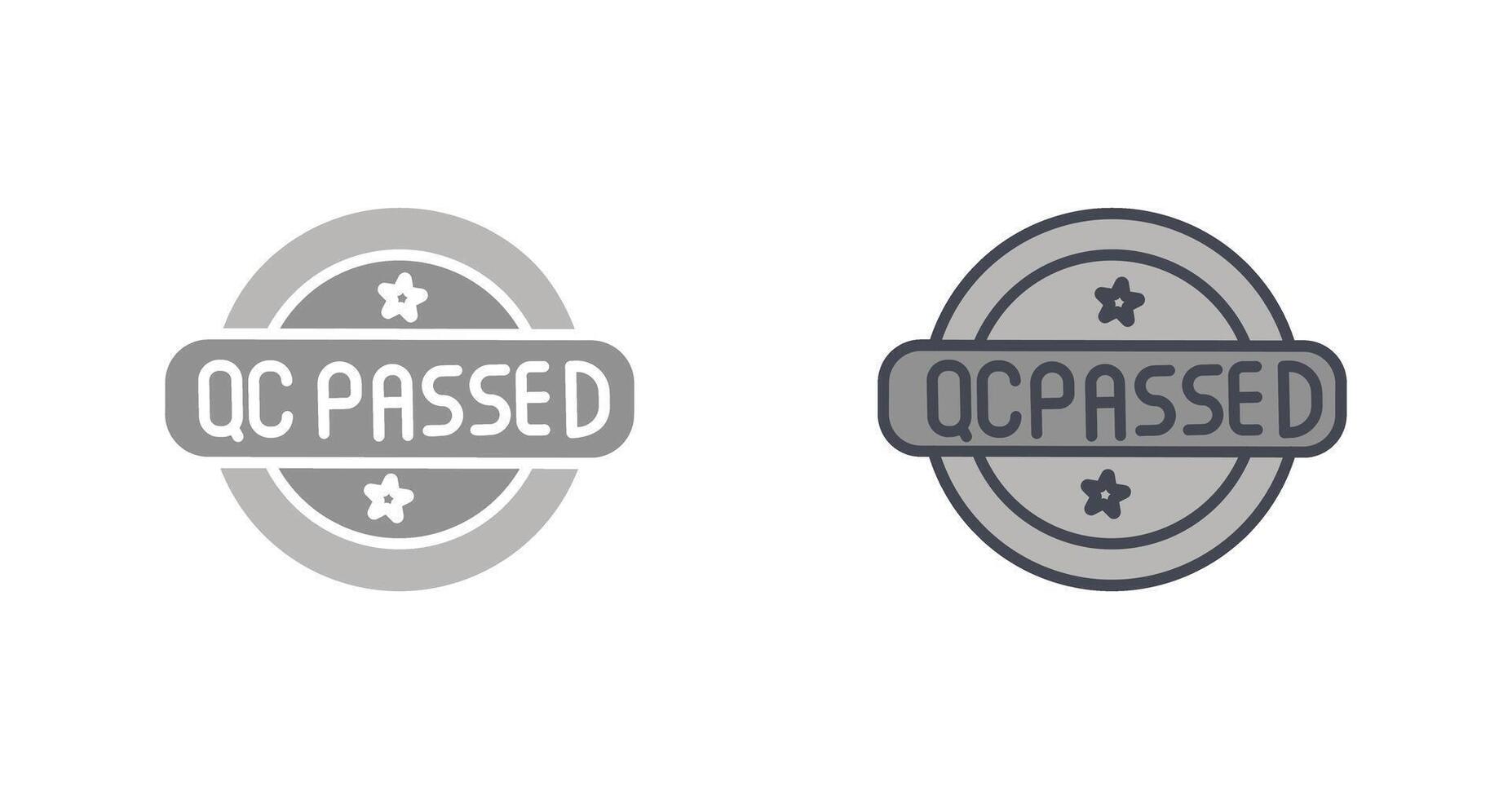 QC Passed Icon Design vector