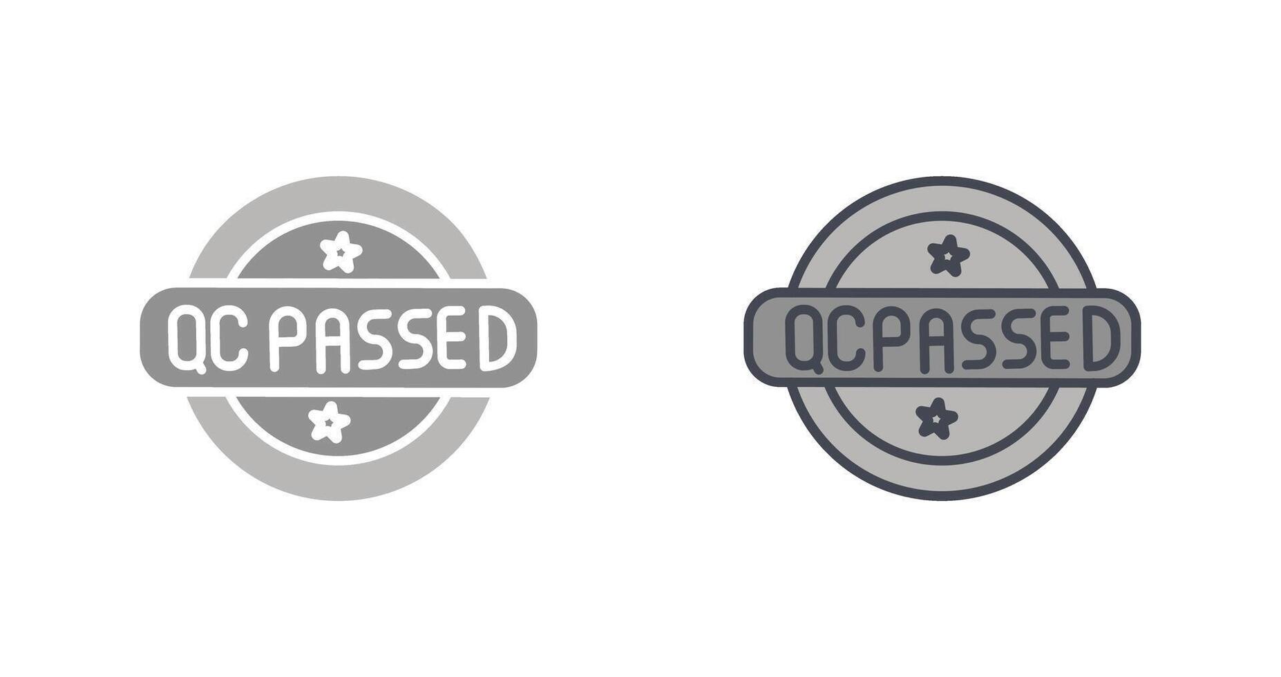 QC Passed Icon Design vector