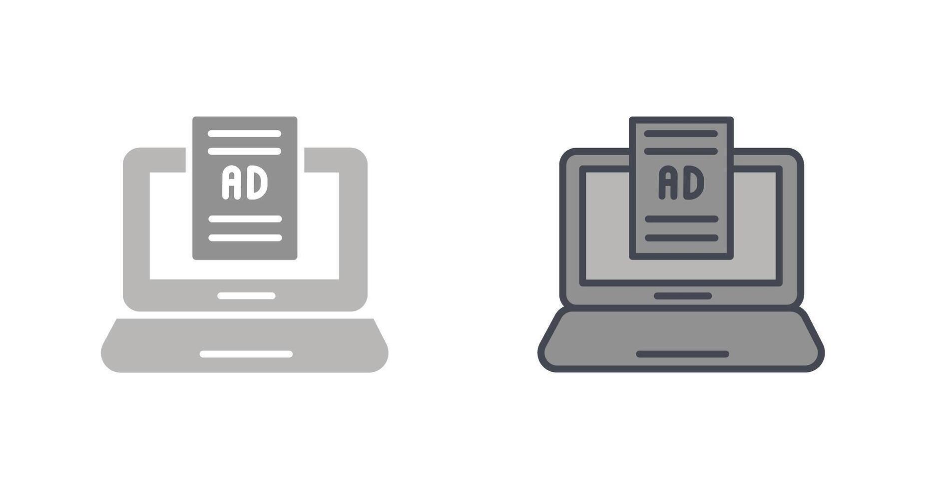 Internet Ads Icon Design vector