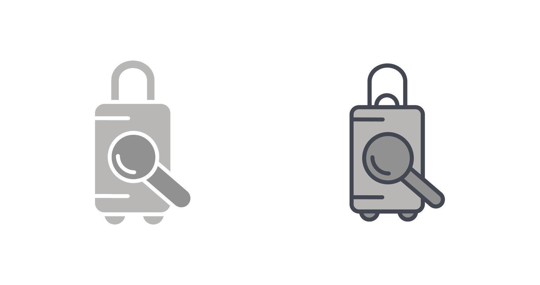 Find Luggage Icon Design vector