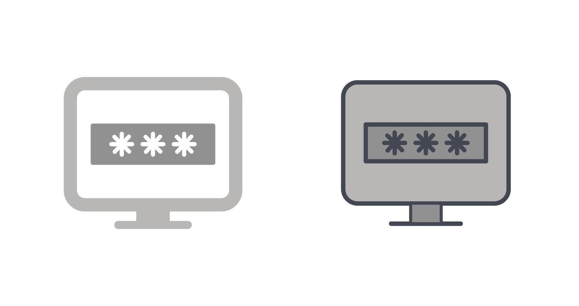 System Password Icon Design vector