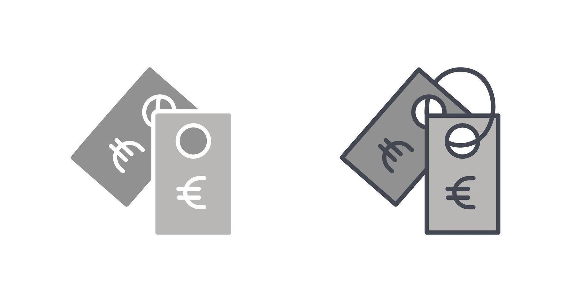 euro etiqueta icono diseño vector