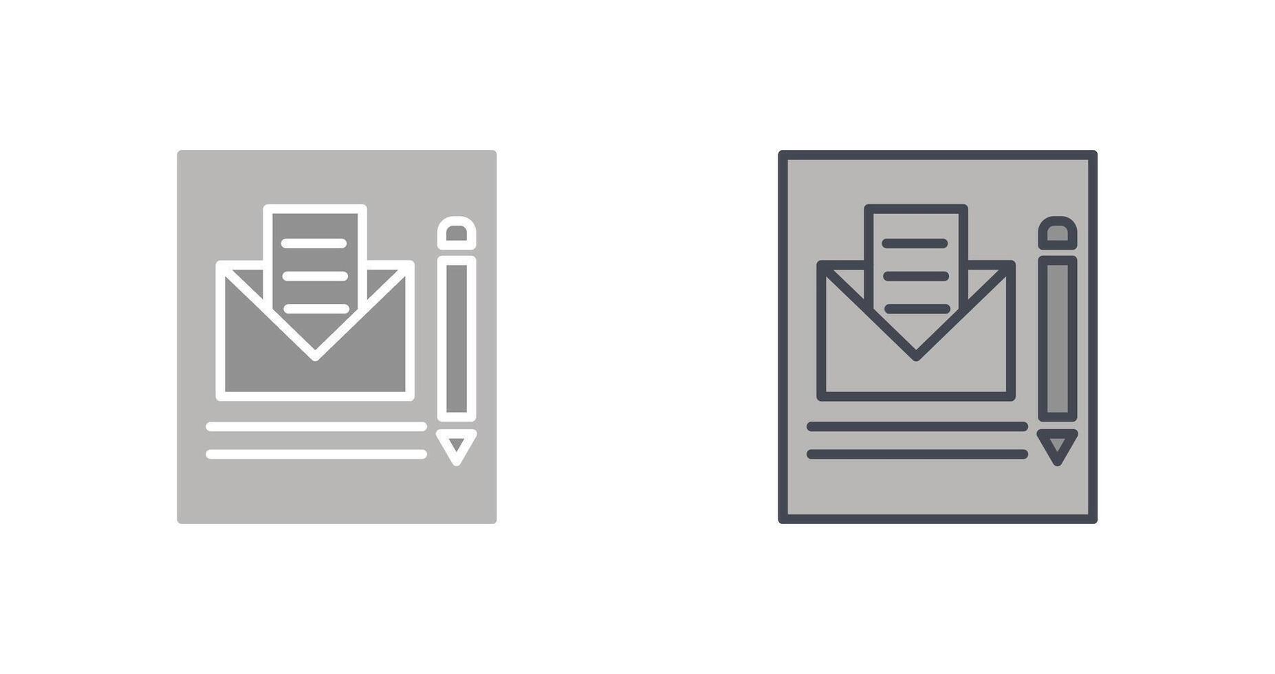 Mail Edit Icon Design vector