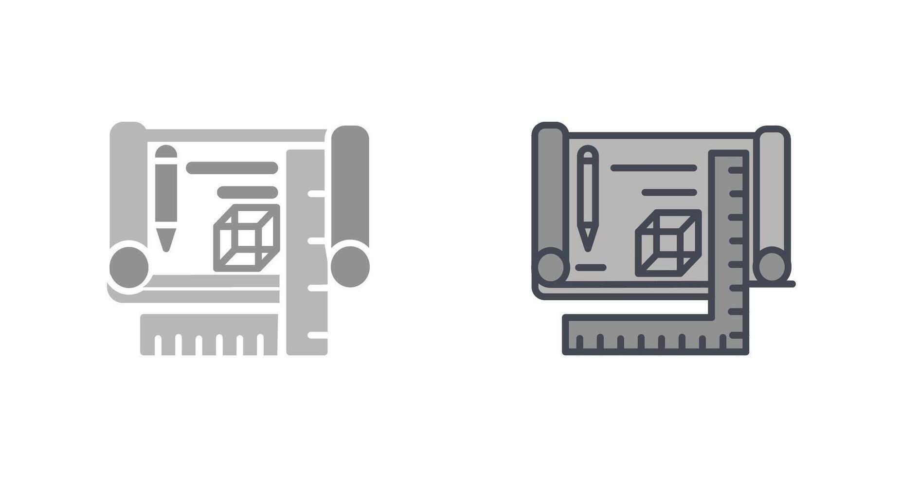 Blueprints Icon Design vector