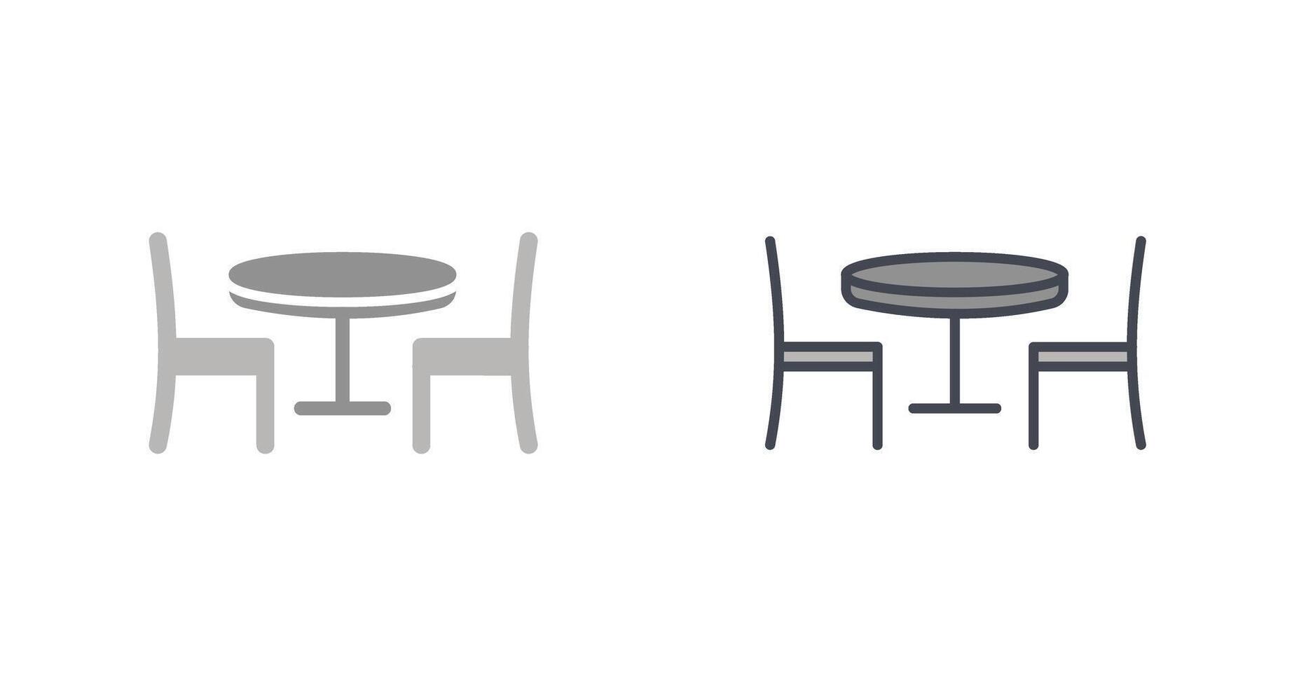diseño de icono de mesa de comedor vector