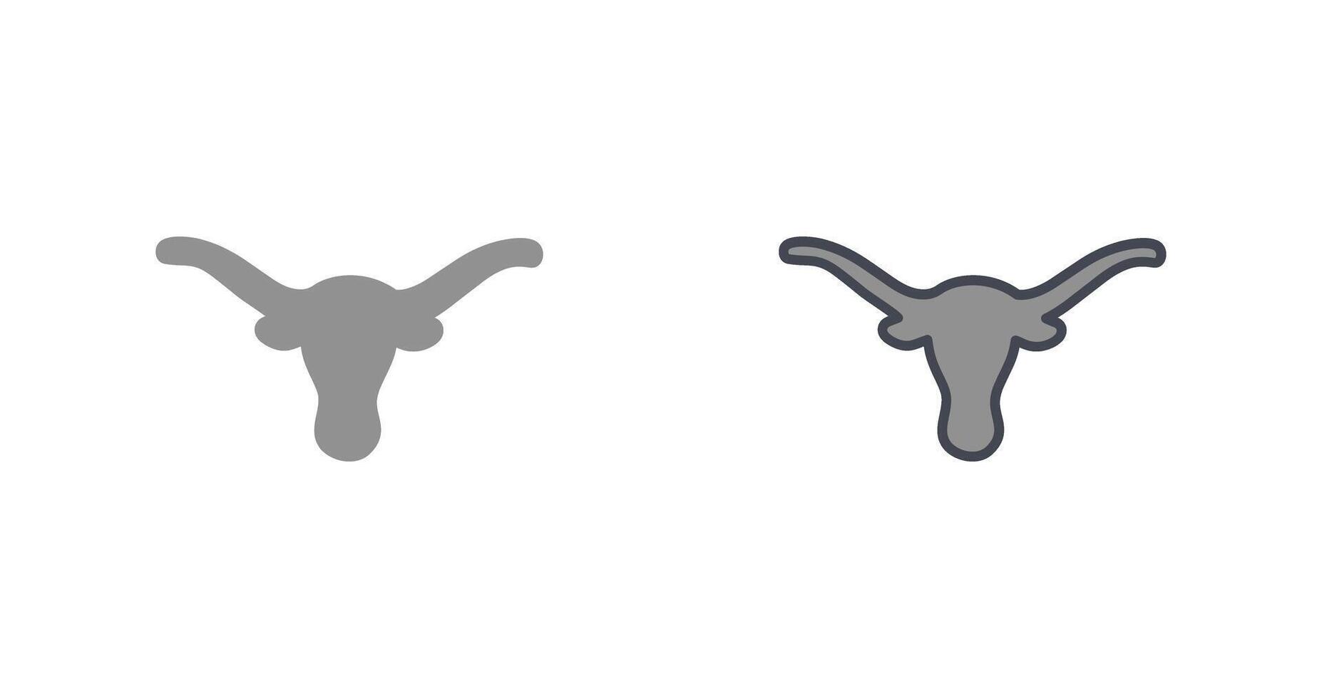 Bull Horns Icon Design vector